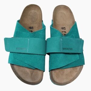 NEW Birkenstock Kyoto Slide Digital Green Nubuck/Suede Leather Men's Size 43